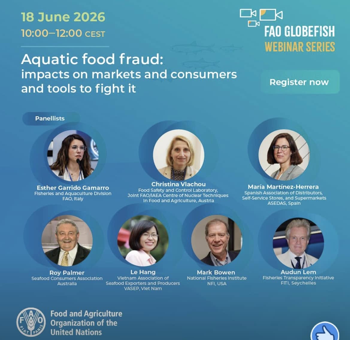 2026 FAO GLOBEFISH Webinar — Aquatic Food Fraud: Impacts on Markets and Consumers and Tools to Fight it